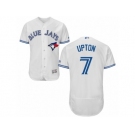Men's Majestic Toronto Blue Jays #7 B.J. Upton White Flexbase Authentic Collection MLB Jersey