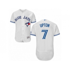 Men's Majestic Toronto Blue Jays #7 B.J. Upton White Flexbase Authentic Collection MLB Jersey