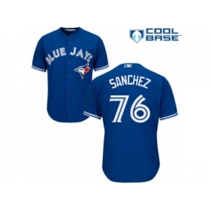 Men's Majestic Toronto Blue Jays #76 Tony Sanchez Authentic Blue Alternate MLB Jersey