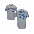 Men's Majestic Toronto Blue Jays #76 Tony Sanchez Grey Flexbase Authentic Collection MLB Jersey