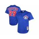 Men's Mitchell and Ness 1997 Toronto Blue Jays #29 Joe Carter Replica Blue Throwback MLB Jersey
