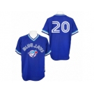 Men's Mitchell and Ness Toronto Blue Jays #20 Josh Donaldson Replica Blue Throwback MLB Jersey