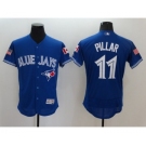 Men's Toronto Blue Jays #11 Kevin Pillar Majestic Blue Fashion Stars & Stripes Flex Base Player Jersey