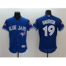 Men's Toronto Blue Jays #19 Jose Bautista Majestic Blue Fashion Stars & Stripes Flex Base Player Jersey