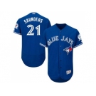 Men's Toronto Blue Jays #21 Michael Saunders Blue Flexbase Authentic Collection Stitched Baseball Jersey