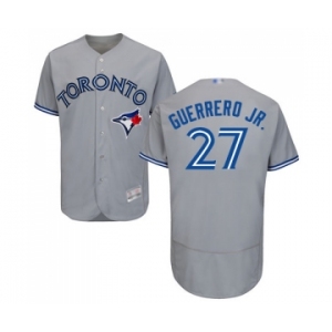 Men's Toronto Blue Jays #27 Vladimir Guerrero Jr. Grey Road Flex Base Authentic Collection Baseball Jersey