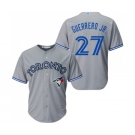 Men's Toronto Blue Jays #27 Vladimir Guerrero Jr. Replica Grey Road Baseball Jersey