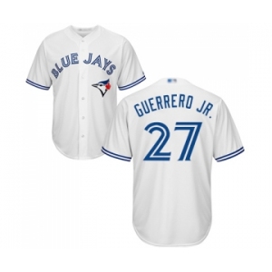 Men's Toronto Blue Jays #27 Vladimir Guerrero Jr. Replica White Home Baseball Jersey