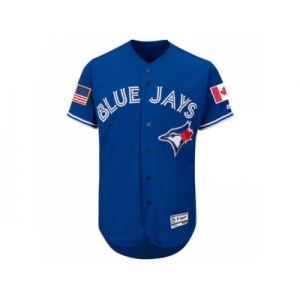 Men's Toronto Blue Jays Blank Royal Blue Stitched 2016 Fashion Stars & Stripes Flex Base Baseball Jersey