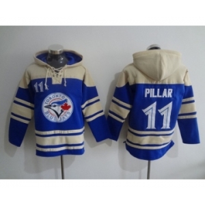 Mlb Toronto Blue Jays #11 Kevin Pillar Blue jerseys(pullover hooded sweatshirt)