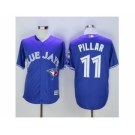 Toronto Blue Jays #11 Kevin Pillar Blue New Cool Base 40th Anniversary Stitched Baseball Jersey