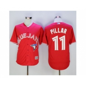 Toronto Blue Jays #11 Kevin Pillar Red New Cool Base 40th Anniversary Stitched Baseball Jersey