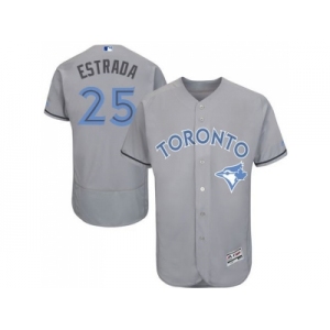 Toronto Blue Jays #25 Marco Estrada Grey Flexbase Authentic Collection 2016 Father's Day Stitched Baseball Jersey