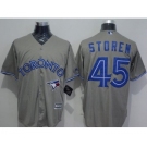 Toronto Blue Jays #45 Drew Storen Grey New Cool Base Stitched Baseball Jersey[Storen]