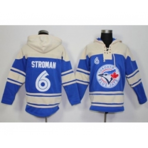 Toronto Blue Jays #6 Marcus Stroman Blue Sawyer Hooded Sweatshirt MLB Hoodie