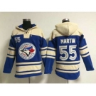 mlb jerseys toronto blue jays #55 martin blue[pullover hooded sweatshirt][martin]