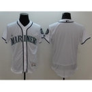 Men Seattle Mariners Blank Majestic White Flexbase Authentic Collection Player Jersey