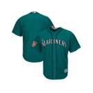 Men Seattle Mariners Customized Majestic Aqua 2018 Spring Training Cool Base Team Jersey