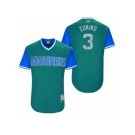 Men's 2017 Little League World Series Mariners Mike Zunino #3 Zunino Aqua Jersey