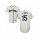 Men's Majestic Seattle Mariners #15 Kyle Seager Cream Flexbase Authentic Collection MLB Jersey