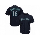 Men's Majestic Seattle Mariners #16 Luis Sardinas Replica Navy Blue Alternate 2 Cool Base MLB Jersey