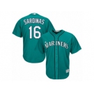 Men's Majestic Seattle Mariners #16 Luis Sardinas Replica Teal Green Alternate Cool Base MLB Jersey