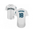 Men's Majestic Seattle Mariners #18 Hisashi Iwakuma White Flexbase Authentic Collection MLB Jersey