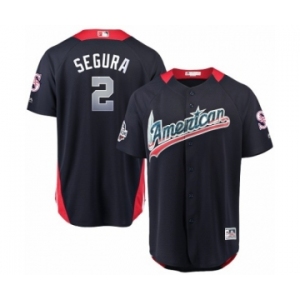 Men's Majestic Seattle Mariners #2 Jean Segura Game Navy Blue American League 2018 MLB All-Star MLB Jersey