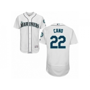 Men's Majestic Seattle Mariners #22 Robinson Cano White Flexbase Authentic Collection MLB Jersey