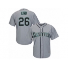 Men's Majestic Seattle Mariners #26 Adam Lind Replica Grey Road Cool Base MLB Jersey