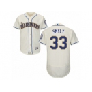 Men's Majestic Seattle Mariners #33 Drew Smyly Cream Flexbase Authentic Collection MLB Jersey