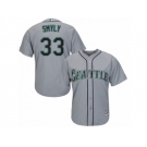 Men's Majestic Seattle Mariners #33 Drew Smyly Replica Grey Road Cool Base MLB Jersey