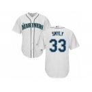 Men's Majestic Seattle Mariners #33 Drew Smyly Replica White Home Cool Base MLB Jersey