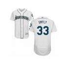 Men's Majestic Seattle Mariners #33 Drew Smyly White Flexbase Authentic Collection MLB Jersey