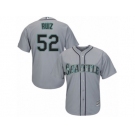 Men's Majestic Seattle Mariners #52 Carlos Ruiz Replica Grey Road Cool Base MLB Jersey