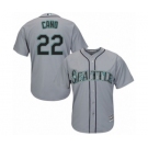 Men's Seattle Mariners #22 Robinson Cano Majestic Gray Cool Base Player Jersey