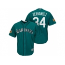 Men's Seattle Mariners #34 Felix Hernandez 2017 Spring Training Cool Base Stitched MLB Jersey