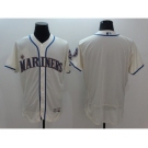 Men's Seattle Mariners Blank Majestic Cream Flexbase Authentic Collection Team Jersey