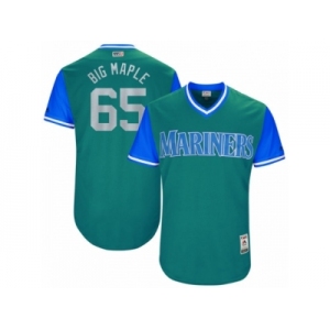 Men's Seattle Mariners James Paxton #65 Big Maple Majestic Aqua 2017 Players Weekend Authentic Jersey