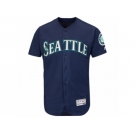 Men's Seattle Mariners Majestic Alternate Blank Navy Flex Base Authentic Collection Team Jersey