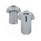 Seattle Mariners #1 Jarrod Dyson Grey Flexbase Authentic Collection MLB Jersey