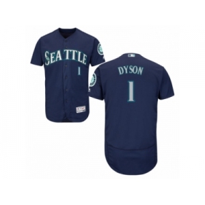 Seattle Mariners #1 Jarrod Dyson Navy Blue Flexbase Authentic Collection MLB Jersey