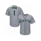 Seattle Mariners #1 Jarrod Dyson Replica Grey Road Cool Base MLB Jersey