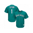 Seattle Mariners #1 Jarrod Dyson Replica Teal Green Alternate Cool Base MLB Jersey