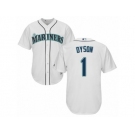 Seattle Mariners #1 Jarrod Dyson Replica White Home Cool Base MLB Jersey