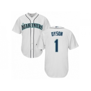 Seattle Mariners #1 Jarrod Dyson Replica White Home Cool Base MLB Jersey