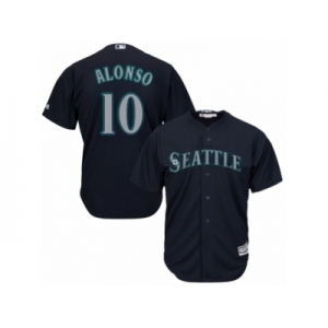 Seattle Mariners #10 Yonder Alonso Replica Navy Blue Alternate 2 Cool Base MLB Jersey