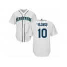 Seattle Mariners #10 Yonder Alonso Replica White Home Cool Base MLB Jersey