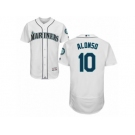 Seattle Mariners #10 Yonder Alonso White Flexbase Authentic Collection MLB Jersey