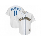 Seattle Mariners #11 Edgar Martinez Majestic White Cooperstown Collection Cool Base Replica Player Jersey